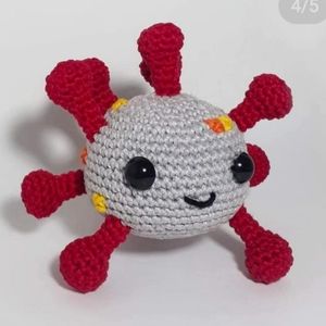 Amigurumi corona  toy, crochet handmade